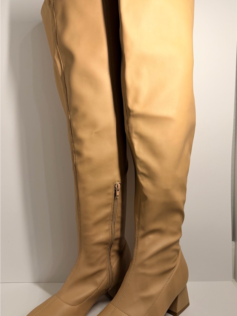 Journee Collection Melika 8.5 XWC Tan Over Knee Boots New